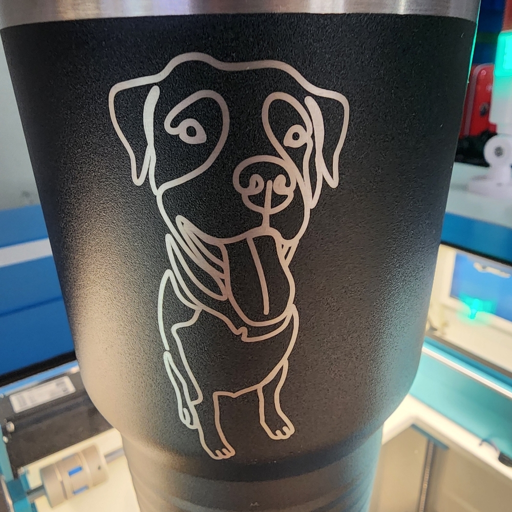 Custom Line Art Pet Tumbler 20oz